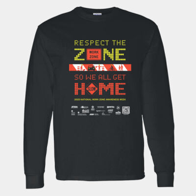 Respect The Zone - Heavy Cotton 100% Cotton Long Sleeve T Shirt Thumbnail