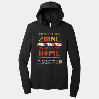 Respect The Zone - Unisex Jersey Long Sleeve Hoodie Thumbnail